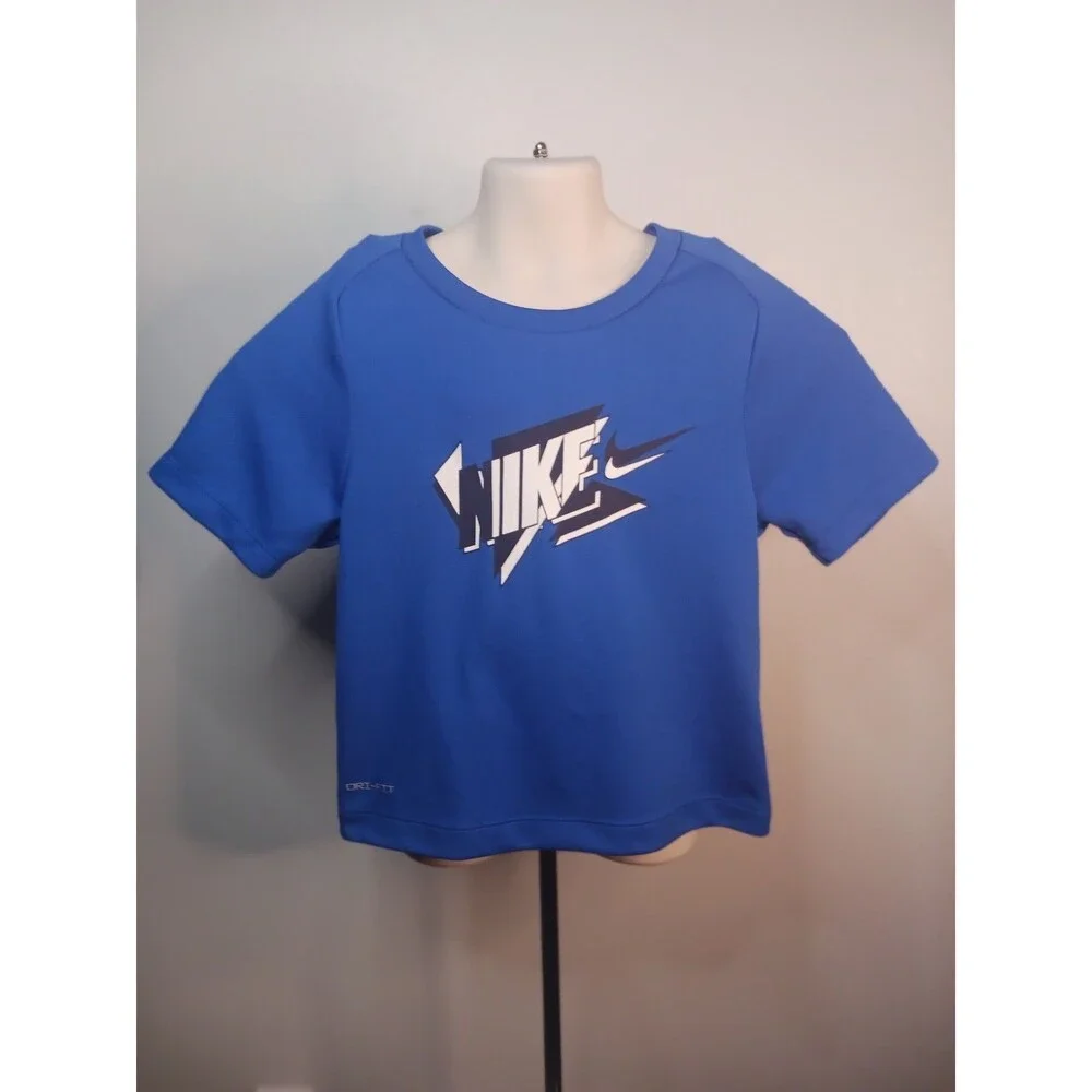Nike Kids T-Shirt Dri Fit Nike  Logo Breathable Soft Active Play Sports Sz. S